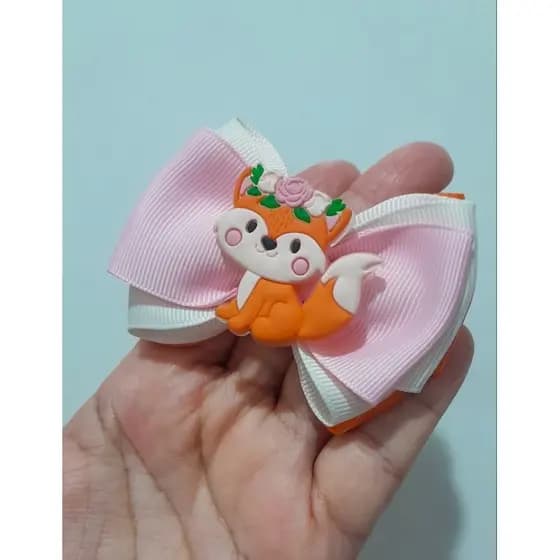 Laço Raposinha/ Laço raposa/ laço infantil/laço de cabelo infantil / presilha de cabelo / acessórios femininos