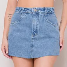 Saia Jeans Curta de Verão com Cintura Alta - Vários Modelos Disponíveis