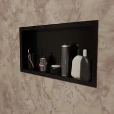 Nicho De Plástico 63x33cm Preto acessório para Banheiro Premium