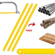 Lâmina Para Arco De Serra 12 Pol. Multiuso Profissional 3pcs - Envio Imediato