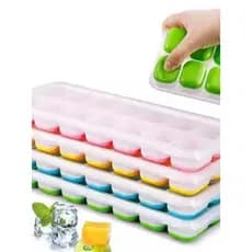 Forma forminha de gelo silicone com tampa papinha bebê.