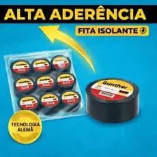 Kit 250 / 150 / 100 Fitas Isolante Preta Profissional Máxima Aderência 5 Metros Fita Isolamento Elétrico