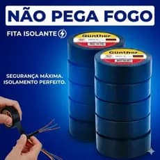 Kit Fita Isolante de 20m Antichamas Isolamento Perfeito Para Eletricista Multiuso Uso Geral