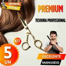 Tesoura Inox Cabeleireiro Profissional 6" Aço Inoxidável Tesora Corte Preciso 5/4/2/1 Barbearia E Salão Entrega Rápida