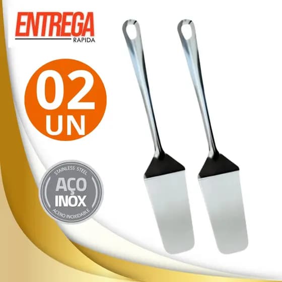 Kit Conjunto Espátulas Para Corta Bolo Tortas Pizza Pudim em Aço Inox Para Casa Restaurante Buffet Doceria