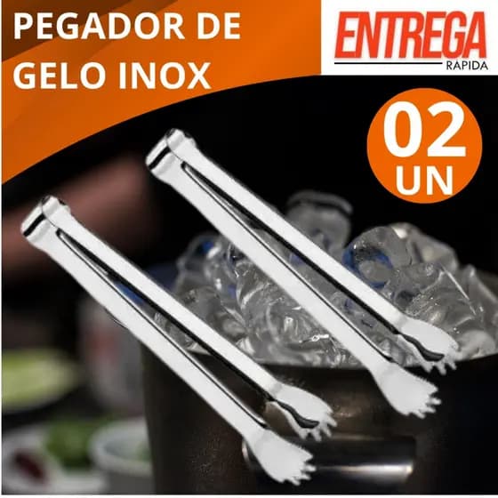 Pegador de Gelo Aço Inox  Multiuso Bares Restaurantes Utensílio Cozinha
