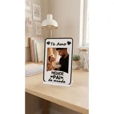 Porta-Retrato Personalizado em Impressão 3D | Porta-Retrato de Mesa ou Imã de Geladeira | Presente Criativo