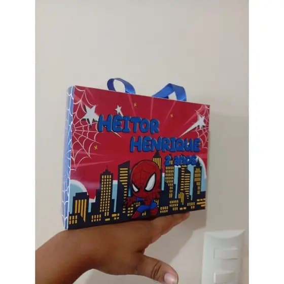 Sacola Personalizada para Festa – Tema Homem-Aranha | Lembrancinhas Personalizadas