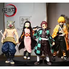 Figura Kimetsu No Yaiba Modelo Giyuu Zenitsu Rengoku Nezuko Tanjirou Figurine Toys Decoração