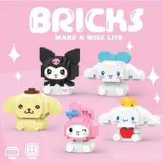 Brinquedo Desenho Animado Bloco De Construção Kuromi Brinquedo Stella Melody Brinquedos De Montagem Para Crianças