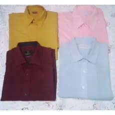 camisa social masculino manga longa lisa e listrada