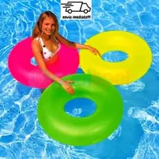 Boia Inflavel Circular Neon 91cm Para Piscina Bóia Infável Para Crianças