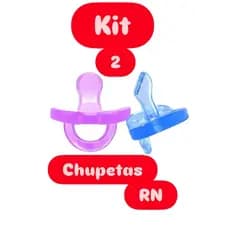 Kit 2 Chupetas Recém Nascido Comfort RN 100% silicone de 0 à 6 meses (0127)