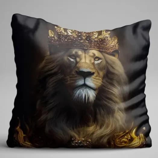 CAPA DE ALMOFADA LEÃO REI decoração de leão 40X40CM