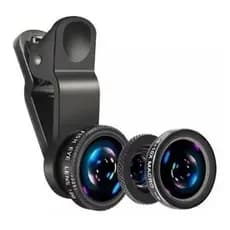 Kit Lente 3 Em 1 Universal Macro Wide Fish Eye Olho De Peixe Clip De Fotos Celular