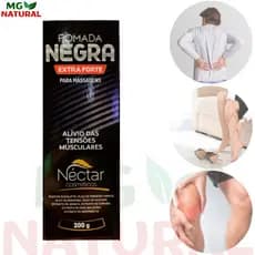 1 Pomada Negra Extraforte Néctar Massageadora 100% Natural Original 200g