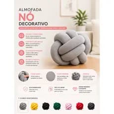 Almofada Decorativa Nó Nozinho Escandinavo Ideal para Sala Quarto Escritório