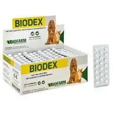 BIODEX BIOFARM -  BLISTER 20 COMPRIMIDOS - POTENTE ANTI- INFLAMATÓRIO E ANTIALÉRGICO P/ CAES E GATOS