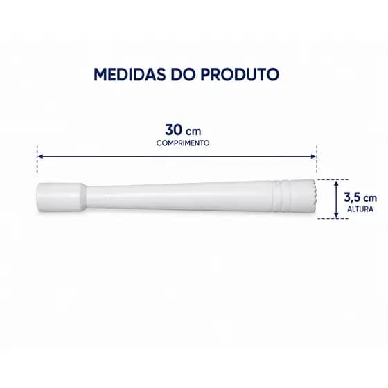 Pilão Socador De Caipirinha Para Drinks E Cozinha Profissional 30Cm