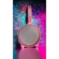Peneira Coador de Malha Grossa 19cm Grande para Cozinha Rosa