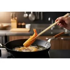 Hashi Para Fritura Aguebashi Bambu 45cm Japonês Cozinha Sushi Tempurá