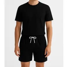 Kit Conjunto Camiseta Masculina Algodão + Short Tactel Liso Verão Oferta