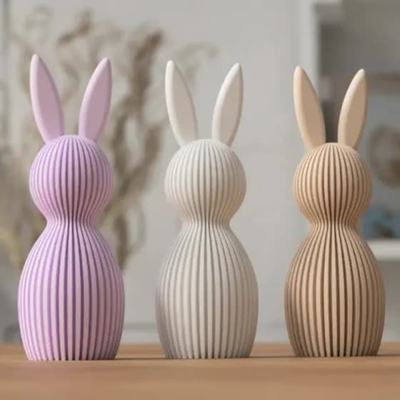 Decorações Páscoa Coelho Moderno  Kit com 3  Tamanhos 20/15/10 CM
