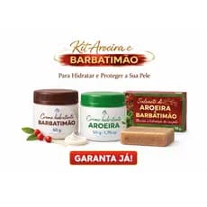 Kit Sabonete Aroeira & Barbatimão + Kit Creme Aroeira+ Creme Barbatimão Limpeza Frescor Hidratação