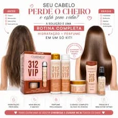Kit 5 Produtos 312 VIP Cabelos e Cuidado Intimo Kit Completo Aroma Fragrância de Luxo