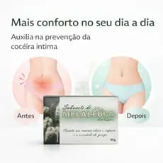 kit com 2 sabonetes Melaleuca para candidiase coceira intima espinhas acne foliculite micose frieira