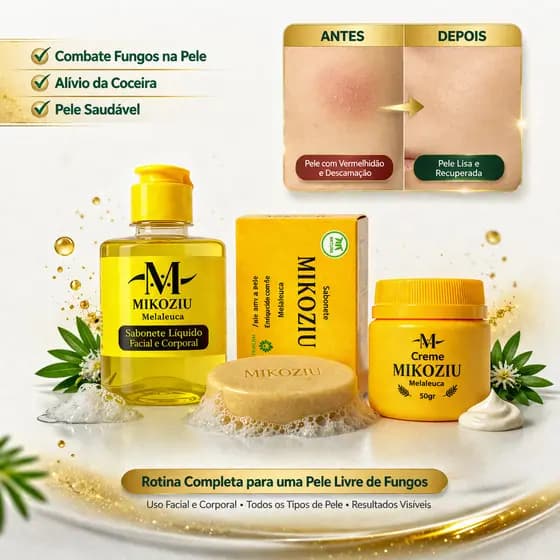 KIT MIKOZIU PARA fungos micose frieira coceiras mau odor e clareamento de axila e virilha