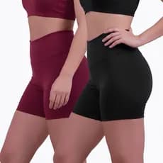 Kit 2 Shorts Curto Academia Corrida Fitness Malhação Caminhada Bermuda Feminina Legging Leg