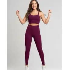 Conjunto Fitness Feminino Top e Calça Treino Academia Perfeito Tecido Premium