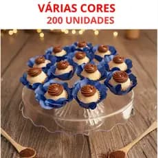 200 Forminhas Doces Finos Brigadeiros Flor Luxo Festa Decoração Aniversário