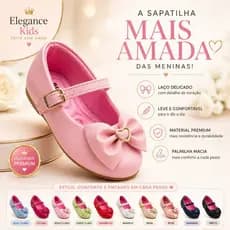 Sapatilha Infantil Meninas Laço Coração Daminha