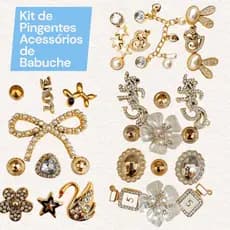Pins Botons para Babuche com Strass Diversos
