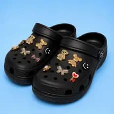 Nova Babuche Chinelo Feminina Baixa + Acessórios Pins Decorativos