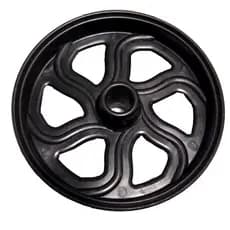 Roda de carrinho Rígida 190mm Tipo Esportiva - Preta (PAR)
