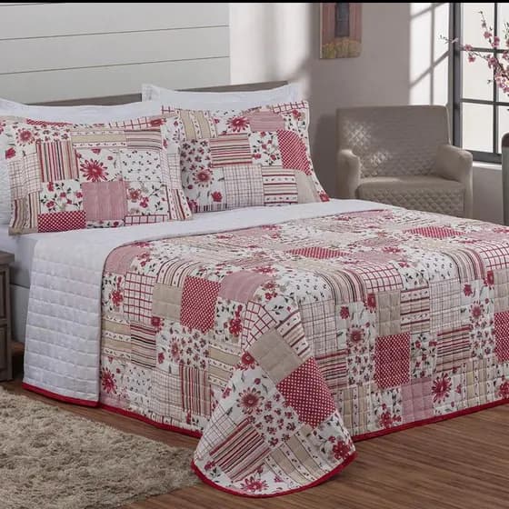 Cobre Leito Matelado Estampado Casal ou Solteiro