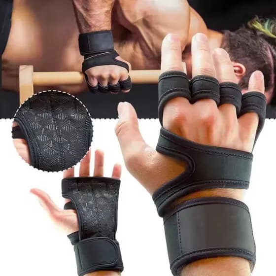 Kit 1 Par de Luvas Esportivas de Treinamento Unissex Luvas de Treino Fitness Antiderrapante 8401