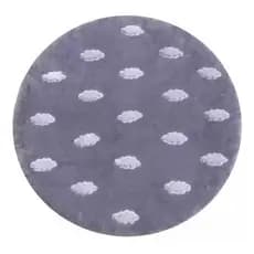 Tapete De Pelúcia Nuvem Redondo Para Quarto De Bebê Decoração Infantil 110cm X 110cm