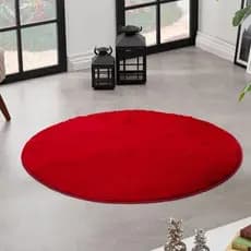 Tapete Para Quarto Sala Redondo Pelúcia Macio Antiderrapante 1,10m