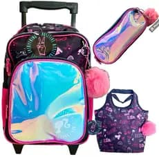 Kit Escolar Infantil Barbie – Mochila de Rodinhas + Lancheira Térmica + Estojo | Chenson Original