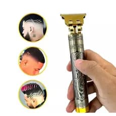 Máquina De Cortar Cabelo Para Barba Masculina Designer Elétrico Profissional Modelo Dragão Bateria Removível
