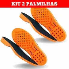 Kit com 2 Pares de Palmilha Ortopédica em Gel Para Várias Horas de Trabalho Alivia Dores Confortável