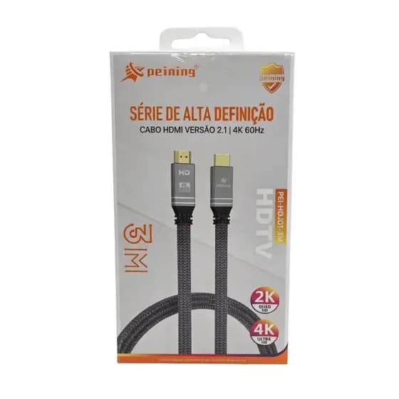 CABO HDMI 3M VS 2.1 4K 60Hz PEINING PEI-HDJ01-3M