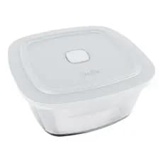 Pote de Vidro Marinex Facilita Vap 500ml com Tampa Branca | Vidro Temperado | Freezer e Micro-ondas | Original Nadir