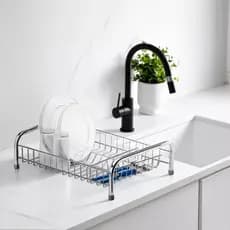 Escorredor de Louças Inox Arthi 11 Pratos Cromado com Porta Talheres – Alta Durabilidade e Design Moderno.