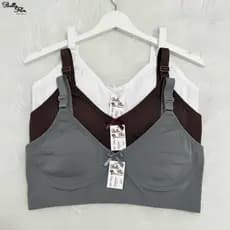 KIT com 3 Sutiãs PLUS SIZE CORES NEUTRAS Reforçado Alça de Sustentação Grossa ALTA SUSTENTAÇÃO