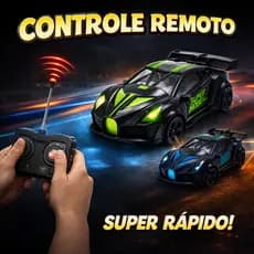Carrinho Controle Remoto Infantil Alta Velocidade Carro Corrida Esportivo com Controle + Presente